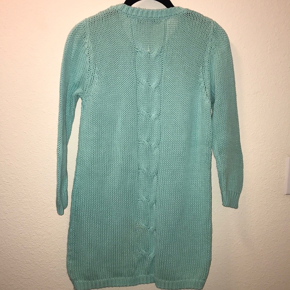 *SOLD*Forever 21 Teal Sweater - Picture 2 of 2